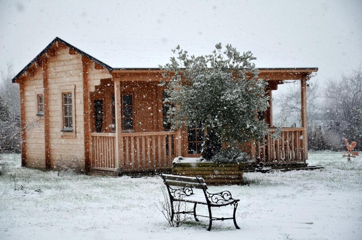 Chalet Bois Pleine Campagne A Pontigny Bagian luar foto